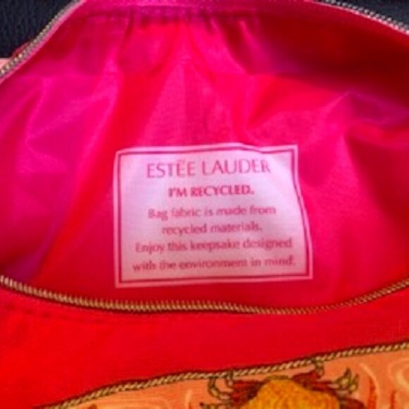 NEW Estee Lauder Cosmetic Makeup Bag Ocean Creatures Shell Charm Zip 10 x 6 in - Picture 6 of 6